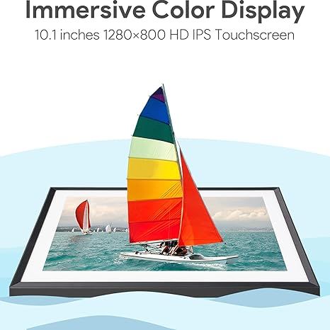 10.1'' Digital Picture Frame with 32GB Storage, Digital Photo Frame with 1280x800 IPS Touch Screen