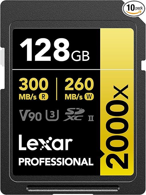 Lexar 128GB (10-Pack) Professional 2000x SDXC Memory Cards